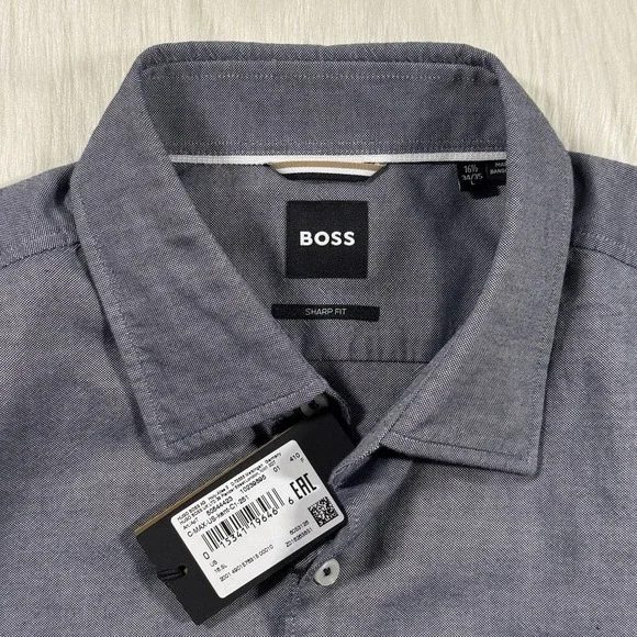 Hugo Boss Sz L / 16.5 L / 34 - 35 Max Kent Sharp Fit Button Up Long Sleeve Shirt